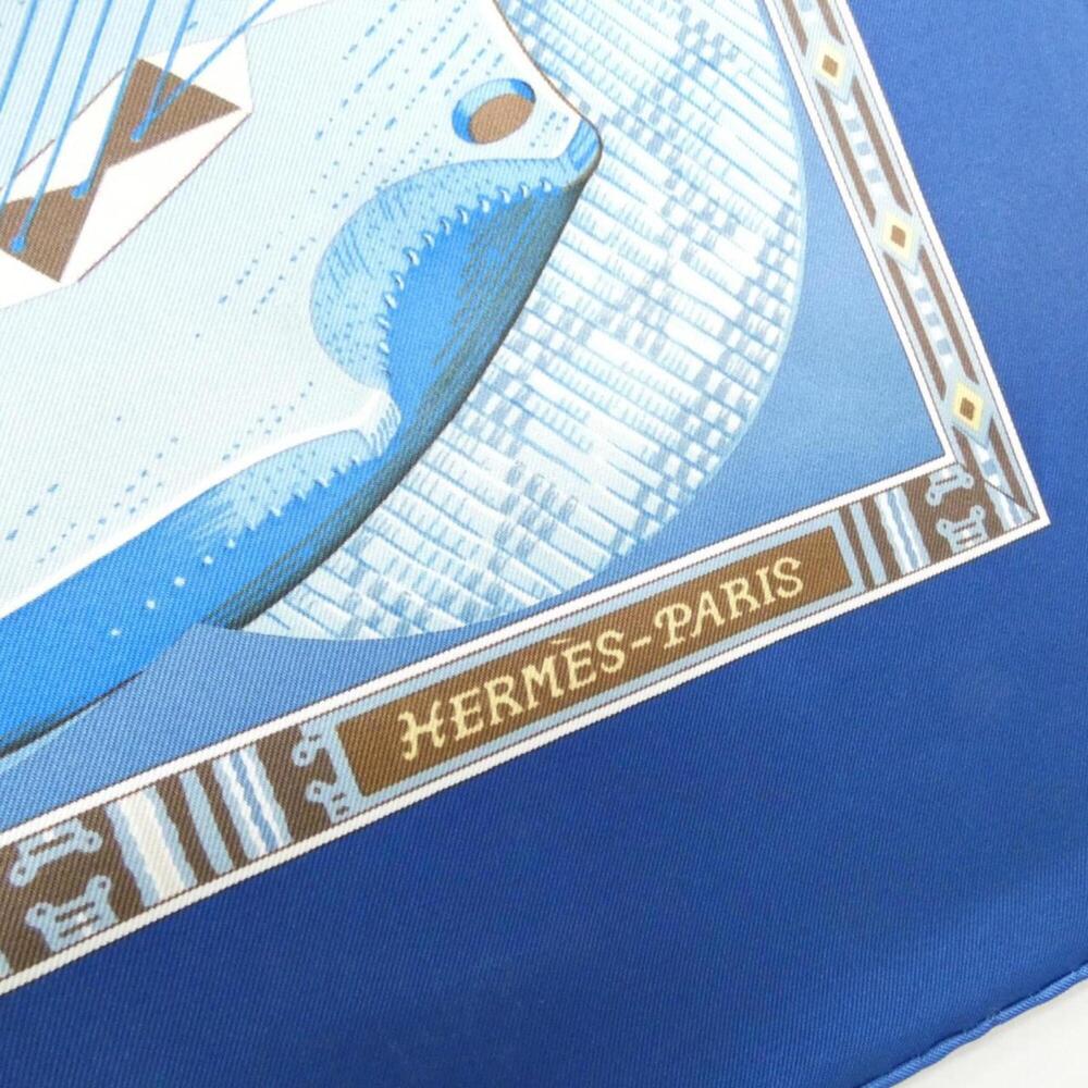 HERMES Blue Scarf - Picture 2 of 3